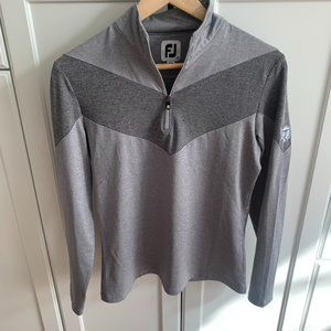 ⛳️ FOOTJOY Women's Grey Quarter Zip Longsleeve Golf Pullover Size Small